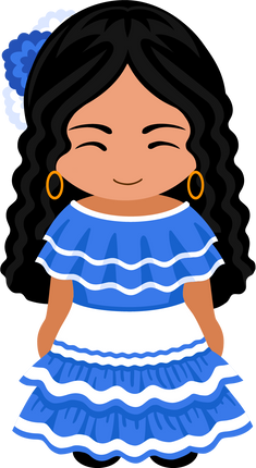 Woman in El Salvador national dress.